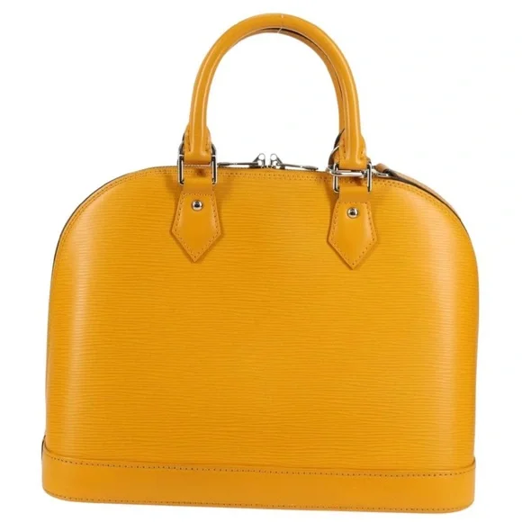 LOUIS VUITTON Epi Alma Citron PM Hand Bag Mimosa with the Matching LV strap - Picture 15 of 15